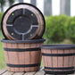 Limited Time Special Price! ⏰💥Round Resin Barrel Planter for Garden