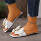 Bestseller – Limited Time Special Price! 🔥⏰Bow & Chain Decor Flat Slide Sandals