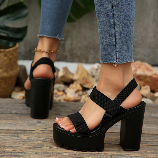 📢📢50% OFF !! ⏰Versatile Black Platform Sandals for Women