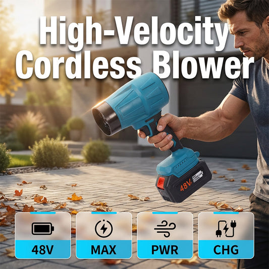 💨 High-Velocity Cordless Blower | Brushless Motor Air Duster for Car Detailing, Workshop & Home Cleaning