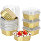 10 PCS Disposable Aluminum Foil Baking Cups with Lids