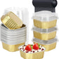 10 PCS Disposable Aluminum Foil Baking Cups with Lids