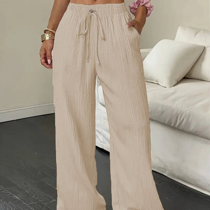 ✨2026 New Arrivals Sale💎—58%💃Women's Solid-Color Pleated Wide-Leg Pants