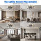 Modern Flower-Shaped Ceiling Fan with Light & Remote