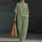 🥳2026 HOT SALE🥳💞Women's Casual V-Neck Top and Wide-Leg Pants Set
