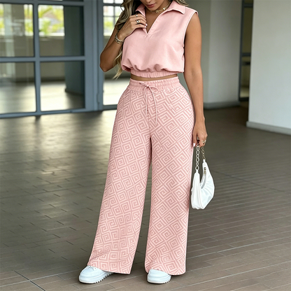 📢📢30% OFF !! ⏰Women's Two-Piece Lounge Set with Drawstring Pants~~（Free shipping）