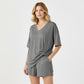 📢📢50% OFF !! ⏰Women's Lounge V-Neck Top & Shorts Set