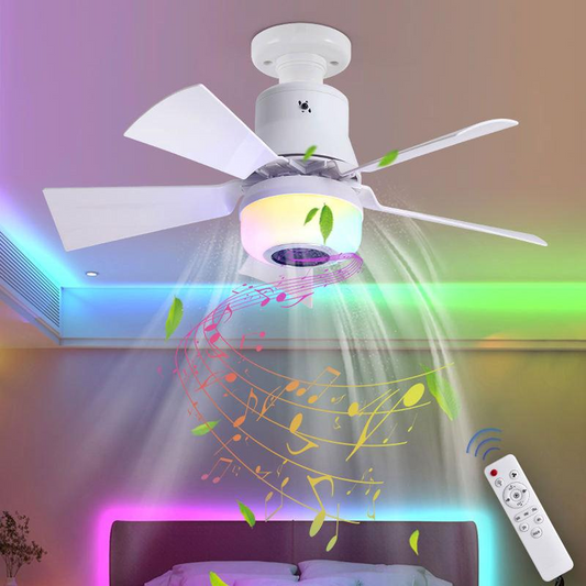 ✨While Supplies Last 50% OFF!🍃Smart Ceiling Fan with Light, RGB & Bluetooth Speaker