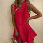 📢📢50% OFF !! ⏰Women's Ruffle Trim Button-Front Mini Dress