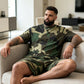 📢📢50% OFF !! ⏰Men's Camouflage Print T-Shirt & Shorts Set