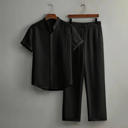 🏆LAST DAY SALE 50% OFF🔥Men's Textured 2-Piece Shirt & Pants Set
