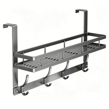 🪄 LIMITED-TIME 50% OFF! ✨ Over The Door Hooks with Basket – Heavy-Duty, Tool-Free, 50lb Capacity 🪣
