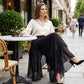 🏆LAST DAY SALE 50% OFF🔥Women's Asymmetrical Chiffon Wide-Leg Pants