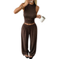 📢📢Last Day-50% OFF!!⏰Women's Polka Dot Sleeveless Top & Pants Set