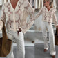 🏆LAST DAY SALE 50% OFF🔥Women's Floral Crochet Knit Cardigan