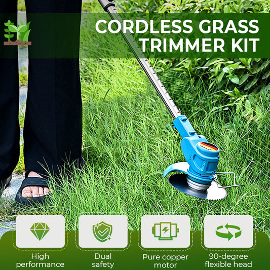 🏆LAST DAY SALE 50% OFF🔥Multifunction Cordless Grass Trimmer Kit