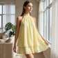 🔥LAST DAY SALE 50% OFF🔥Women’s Halter Neck Mini Dress – Slim-Fit, Sleeveless & Tie-Back ✨ | Elegant Summer Dress
