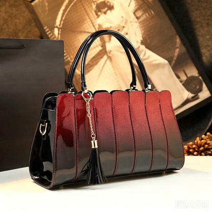 🏆LAST DAY SALE 50% OFF🔥Women's Glossy Gradient Satchel Bag
