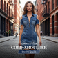👖 40% OFF! ✨ Women's Cold-Shoulder Denim Dress – V-Neck, Flowy, Boho 🌼