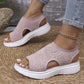 👡50% OFF NOW ! 💐 Women's Breathable Knit Platform Sandals – Air-permeable knit upper, cushioned sole & lightweight comfy summer footwear ✨