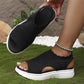 👡50% OFF NOW ! 💐 Women's Breathable Knit Platform Sandals – Air-permeable knit upper, cushioned sole & lightweight comfy summer footwear ✨