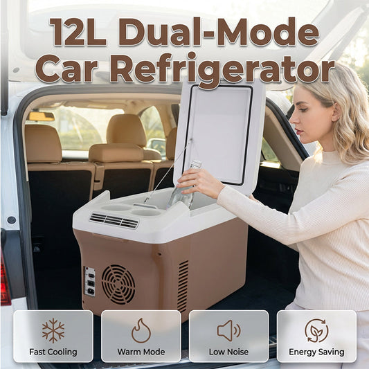 🏆LAST DAY SALE 50% OFF🔥Compact 12-Liter Car Refrigerator with Hot/Cold Function