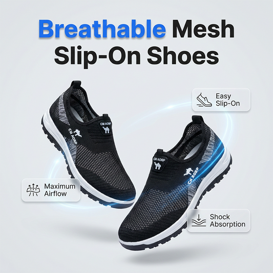 🏆LAST DAY SALE 50% OFF🔥Men's Breathable Mesh Slip-On Walking Shoes