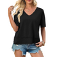 🏖️Summer Cool Deal: ONLY ￡16.99!💃Women's Half Sleeve V-Neck Top with Patchwork Hem