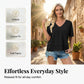 🏖️Summer Cool Deal: ONLY ￡16.99!💃Women's Half Sleeve V-Neck Top with Patchwork Hem