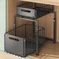 🎉 2026 Sale — Over 31,000 Sold! 🗄️ Carbon Steel Double-Tier Pull Out Cabinet Organizer – Independent Slides, 5 Height Levels – Heavy Items, Easy Access! ✨