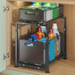 🎉 2026 Sale — Over 31,000 Sold! 🗄️ Carbon Steel Double-Tier Pull Out Cabinet Organizer – Independent Slides, 5 Height Levels – Heavy Items, Easy Access! ✨