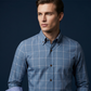 🎁2026 New Arrivals 50% OFF💥Men's Modern Fit Windowpane Shirt – Tailored cut, breathable cotton & classic check – perfect for office, smart casual or summer events ✨