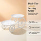 Two-Tier Carriage Serving Stand 🍰 Roll It Anywhere, Serve in Style – Two Spacious Tiers & Smooth Wheels ✨