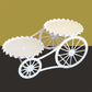 Two-Tier Carriage Serving Stand 🍰 Roll It Anywhere, Serve in Style – Two Spacious Tiers & Smooth Wheels ✨
