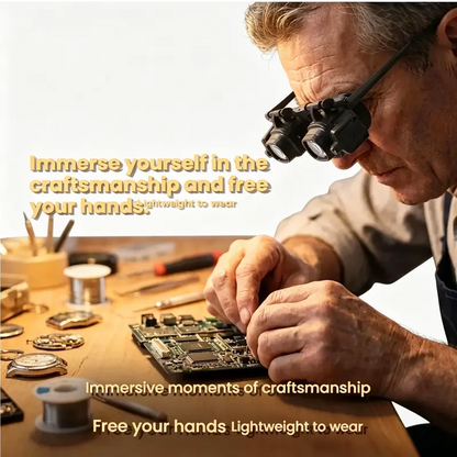 🎁2026 New Arrivals 50% OFF💥Still Squinting at Small Print? This Rechargeable LED Magnifier Frees Your Hands. Half Price Today