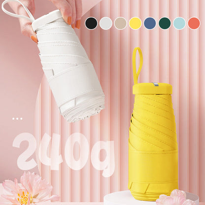 ☂️ LIMITED-TIME 50% OFF! ✨ Solid-Color Travel Umbrella – Sun & Rain Protection, Windproof, Compact ☀️