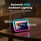 Smart alarm clock with AI voice assistant.