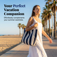 👜 50% OFF NOW! 🏖️ Classic Vertical Stripe Beach & Shopping Tote – Lightweight & spacious – Machine washable, perfect for groceries, pool or weekend trips 🛍️