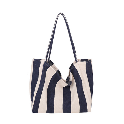 👜 50% OFF NOW! 🏖️ Classic Vertical Stripe Beach & Shopping Tote – Lightweight & spacious – Machine washable, perfect for groceries, pool or weekend trips 🛍️
