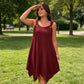 👗 LIMITED-TIME 50% OFF! ✨ Women's Sleeveless Dress – Asymmetrical Hem, Ring Straps, Flowy 🌸
