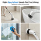 ⏳🔥LIMITED-TIME 50% OFF! ⏰🧹 Electric Cleaning Brush – Rechargeable, 4 interchangeable heads, waterproof – perfect for bathroom, kitchen & car. 💧✨