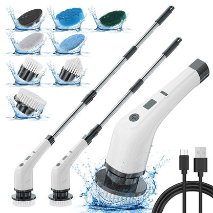 ⏳🔥LIMITED-TIME 50% OFF! ⏰🧹 Electric Cleaning Brush – Rechargeable, 4 interchangeable heads, waterproof – perfect for bathroom, kitchen & car. 💧✨