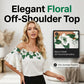 Women's Romantic Floral Ruffle Sleeve Top