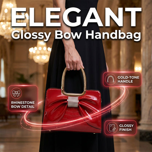 🏆LAST DAY SALE 50% OFF🔥Women's Elegant Bowknot Crocodile Pattern Shoulder Handbag