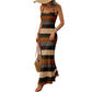 Women's Slim Fit Striped Maxi Dress