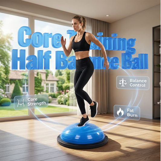 📢📢50% OFF !! ⏰Half Balance Ball Trainer with Resistance Band
