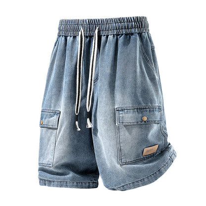 🩳 50% OFF NOW! 🏙️ Men's Loose Denim Cargo Shorts – High street style & adjustable fit – Durable cotton, perfect for skatepark or summer streets 🛹