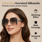 🕶️ LIMITED-TIME 50% OFF! 💥 Rimless Oversized Square Sunglasses – Gradient Lens, Glitter Details, UV Protection ✨