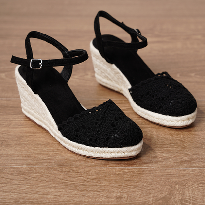 🏆LAST DAY SALE 50% OFF🔥Women's Wedge Sandals Breathable Straw Woven Shoes
