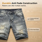👖 LIMITED-TIME 50% OFF! 💥 Vintage Distressed Denim Shorts – Straight Slim Cut, Durable Hardware, Street Style ✨